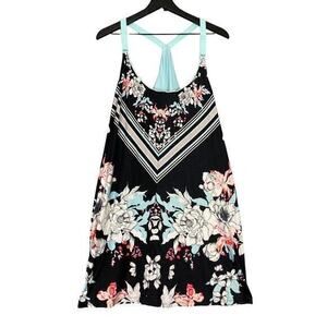 Secret‎ Treasures Plus Size 18W Black Floral Sleep Tank Top Adjustable Strap
